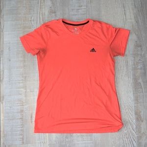 Adidas coral workout tee